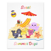 「スイートサマーデイ」保育園ポスター 夏季子供部屋 フォトプリント (正面)