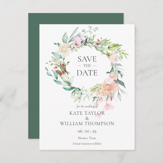 スイートサマーバラズガーランドセーブザデート 案内ポストカード (正面/裏面)