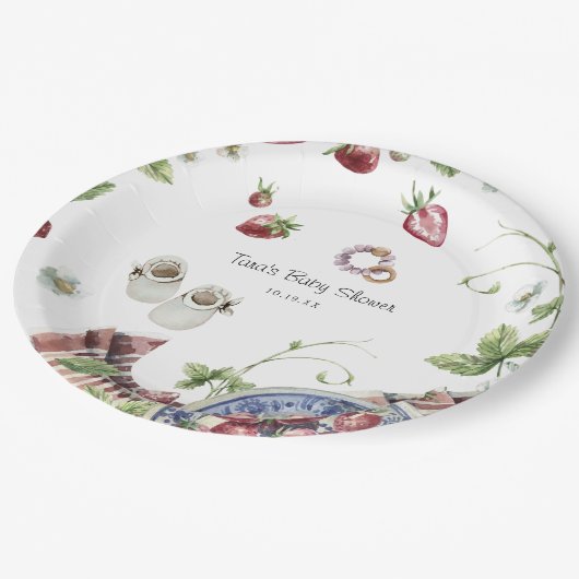 スイートサマーピクニック |赤ちゃんシャワー ペーパープレート (アングル)