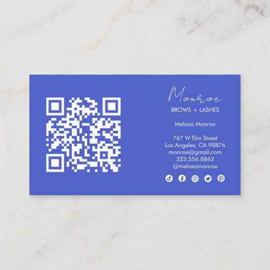 スイートサンシャインレインボーホソーシャルアイコエレガントンQR 名刺 (裏面)