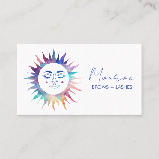 スイートサンシャインレインボーホソーシャルエレガントアイコン 名刺 (正面)