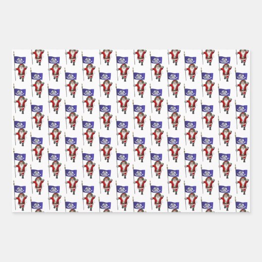 スイートサンタクロースがルイジアナを訪れる ラッピングペーパーシート (正面)