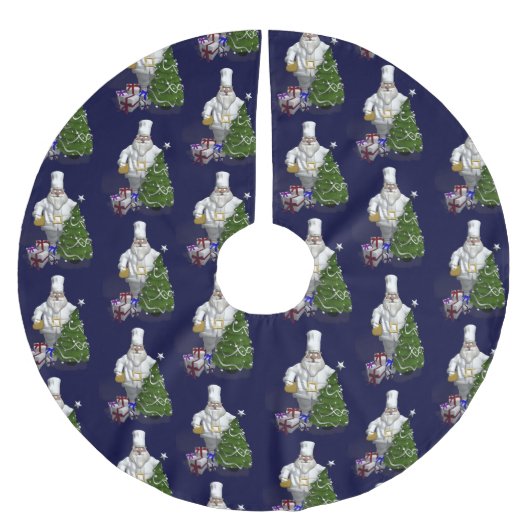 スイートサンタクロース料理人 ブラッシュドポリエステルツリースカート (正面)