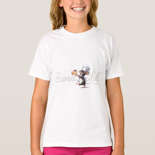 "スイートシェフ" ネズミロゴイラスト Tシャツ (正面)