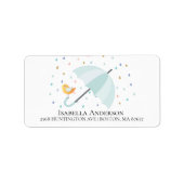 スイートシャワーボーイズ赤ちゃんシャワー住所 シール (正面)