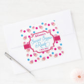 スイートシュガーラッシュキュートカップケーキ誕生日シール スクエアシール (封筒)