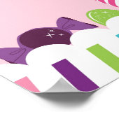 スイートショップキャンディ誕生日バナーサイン ポスター (角)