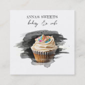 *~*スイートショップベーカリー3 QRカップケーキ スクエア名刺 (正面)