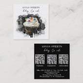 *~*スイートショップベーカリーQRソーシャルメディア スクエア名刺 (正面/裏面)