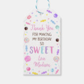 スイートショップ棒つきキャンデーキャンディ誕生日サンキュー ギフトタグ (正面)