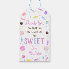 スイートショップ棒つきキャンデーキャンディ誕生日サンキュー ギフトタグ