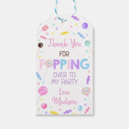 スイートショップ棒つきキャンデーキャンディ誕生日サンキュー ギフトタグ