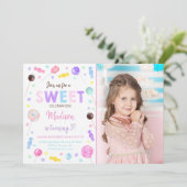 スイートショップ棒つきキャンデーキャンディ誕生日 招待状 (スタンド正面)