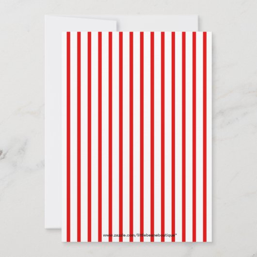 スイートショップ棒つきキャンデー誕生日招待状 招待状 (裏面)