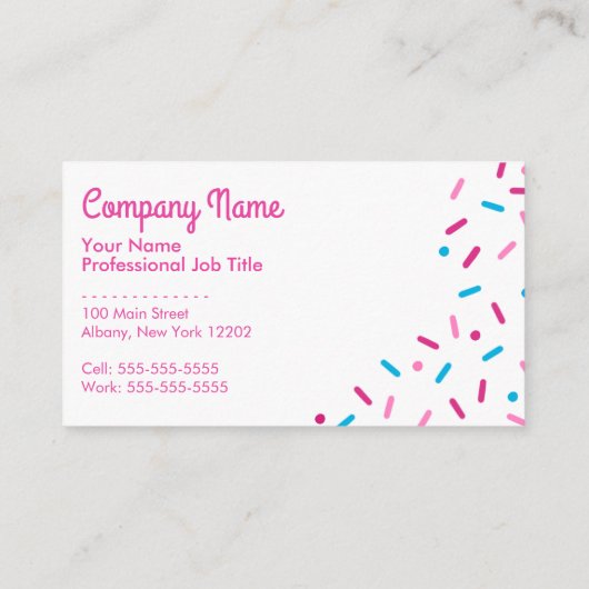 スイートシンプルスプ数々のリンクル-カラー 名刺 (裏面)