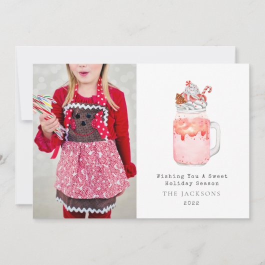 スイートシーズンペパーミントミルクシェイククリスマス シーズンカード (正面)