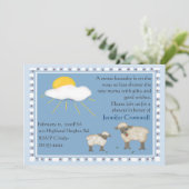 スイートシープベビーシャワーの招待 招待状 (スタンド正面)