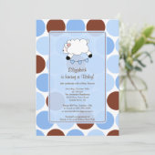 スイートシープボーイベビーシャワー招待状 招待状 (スタンド正面)