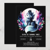 スイートジャングルウルフ誕生日 招待状 (正面/裏面)