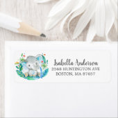 スイートジャングルエレファントベビーシャワー住所 シール (インサイチュ)