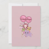 スイートジャングルベビーベビーシャワー招待状サファリ 招待状 (裏面)