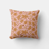 スイートジンジャーブレッドクッキークリスマスフェスティバルピンク クッション (正面)