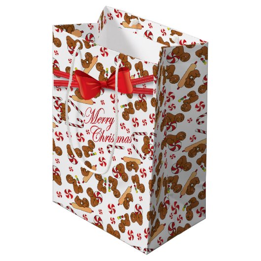 スイートジンジャーブレッドマンズベーカーズ ミディアムペーパーバッグ (正面アングル)