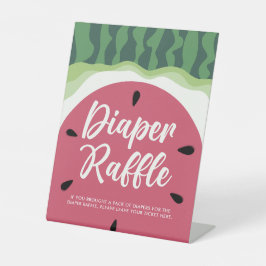 スイートスイカおむつラッフルサマーベビーシャワー 台座サイン