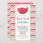 スイートスイカガール誕生パーティーの招待 招待状 (正面/裏面)
