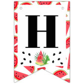 スイートスイカハッピーバースデー3写真 バンティングフラッグ (第2の旗)