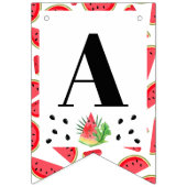 スイートスイカハッピーバースデー3写真 バンティングフラッグ (第3の旗)