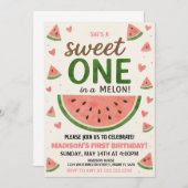 スイートスイカファースト誕生日招待状 招待状 (正面/裏面)