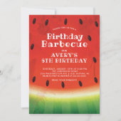 スイートスイカフォト誕生日招待状 招待状 (正面)