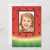 スイートスイカフォト誕生日招待状 招待状 (裏面)