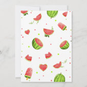 スイートスイカ誕生日1st誕生日パーティー 招待状 (裏面)