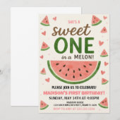 スイートスイカ ファーストバースデー招待状 招待状 (正面/裏面)