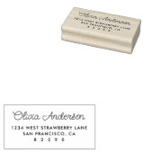 スイートスクパーソナライズされたリプト名差出人住所 ラバースタンプ (押印)