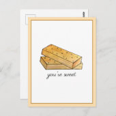 スイートスコッチショートブレッドビスケット UK フード ポストカード (正面/裏面)