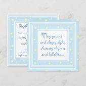 スイートスターズブルーベイビーシャワー招待状 招待状 (正面/裏面)