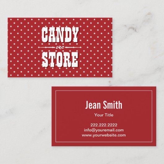 スイートスターパターンキャンディストア名刺 名刺 (正面/裏面)
