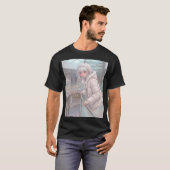 スイートステラエンジェル: 銀髪アニメガール 冬 Tシャツ (正面フル)
