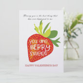 スイートストロベリパーソナライズされたーバレンタインデーのカード シーズンカード (スタンド正面)