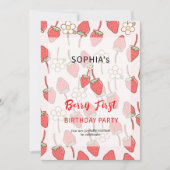 スイートストロベリーアンドブロッサム招待状 招待状 (正面)