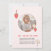 スイートストロベリーアンドブロッサム招待状 招待状 (裏面)