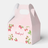 スイートストロベリーウォーター色ベビーシャワー フェイバーボックス (裏面サイド)