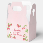 スイートストロベリーウォーター色ベビーシャワー フェイバーボックス (オープン)