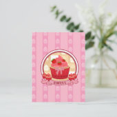 スイートストロベリーカップケーキ ポストカード (スタンド正面)