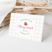 スイートストロベリーギンガムバースデーパーティーありがとう サンキューカード