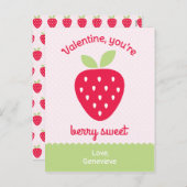 スイートストロベリークラスバレンタイン シーズンポストカード (正面/裏面)