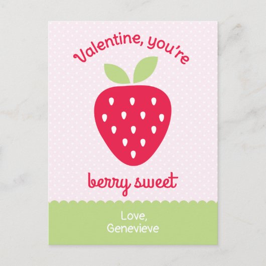 スイートストロベリークラスバレンタイン シーズンポストカード (正面)